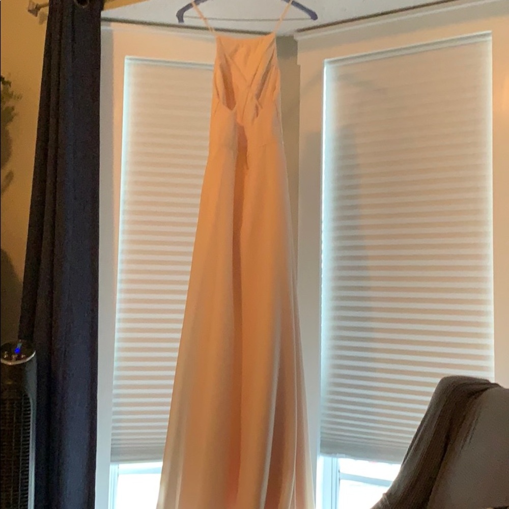 A kleinfield bridesmaid dress.